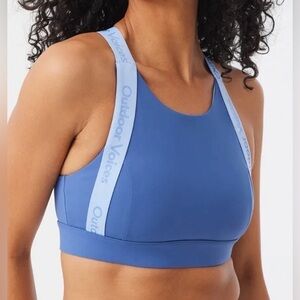 *NWT* Outdoor Voices OV Snacks Bra Denim/Sky Blue Pocket Size XS
